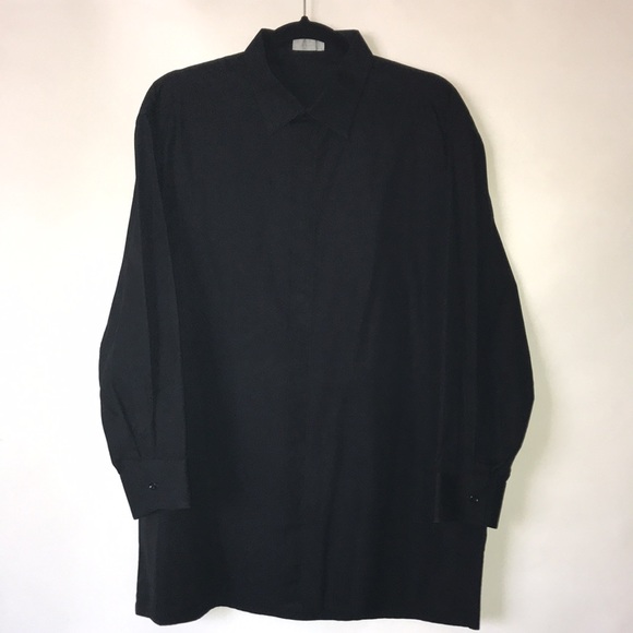 DIOR Black Cotton Blouse Size 44 - US 12
